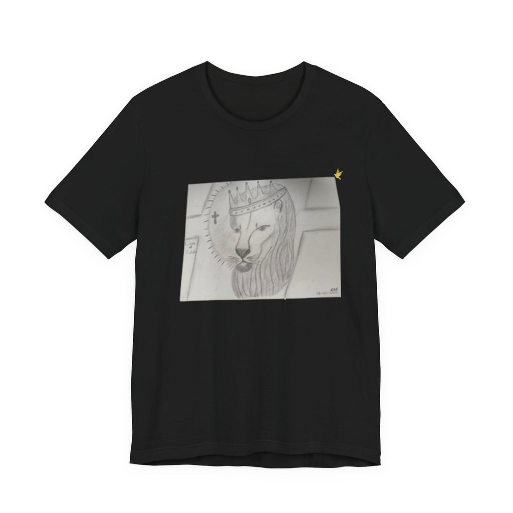 King Lion Sketch T‑Shirt — Hand‑Drawn Crowned Lion Art Tee