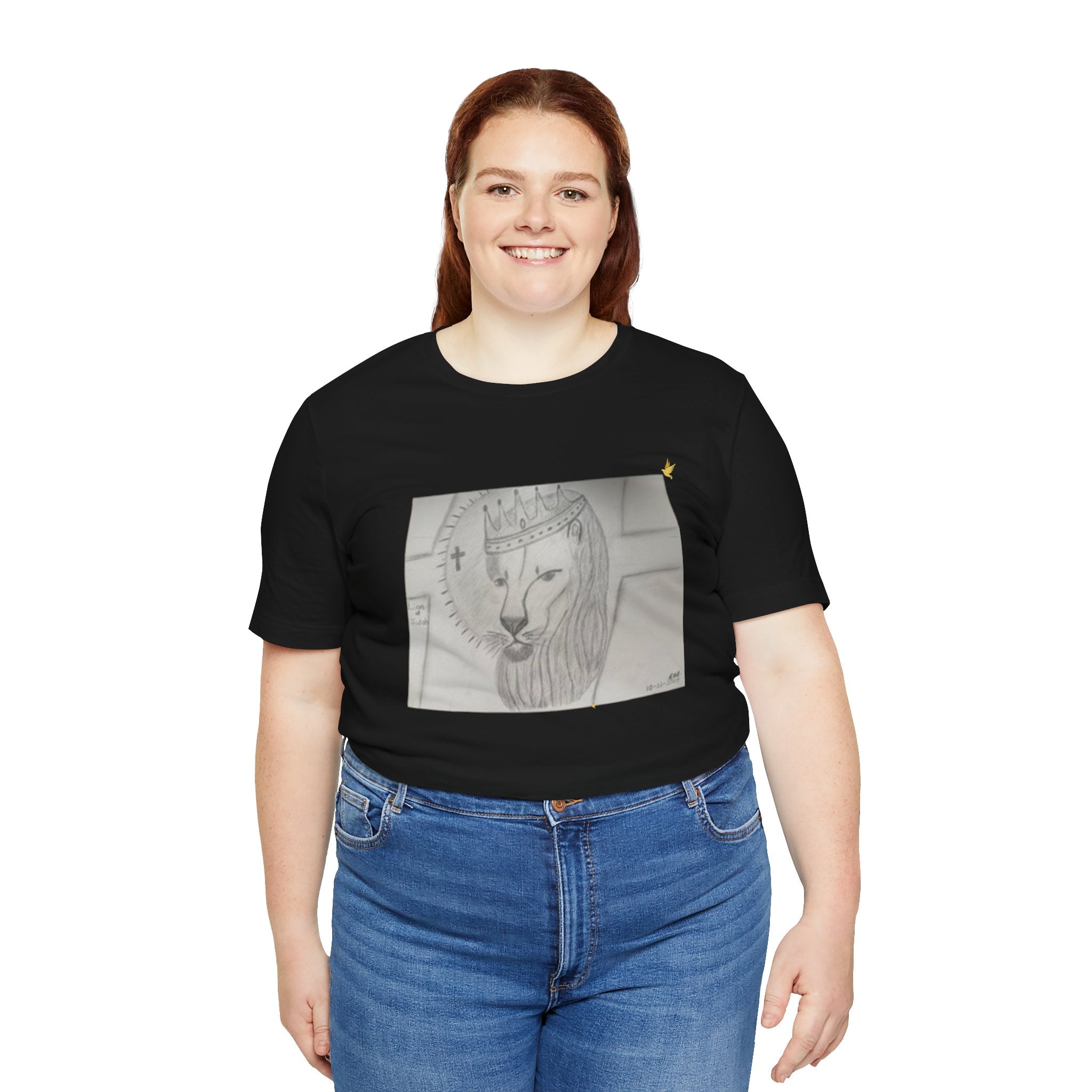 King Lion Sketch T‑Shirt — Hand‑Drawn Crowned Lion Art Tee
