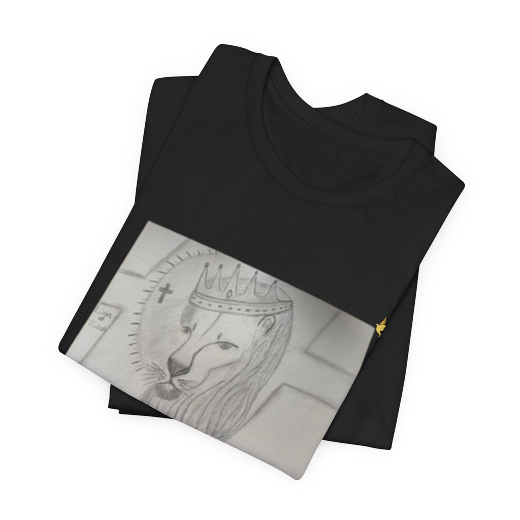 King Lion Sketch T‑Shirt — Hand‑Drawn Crowned Lion Art Tee