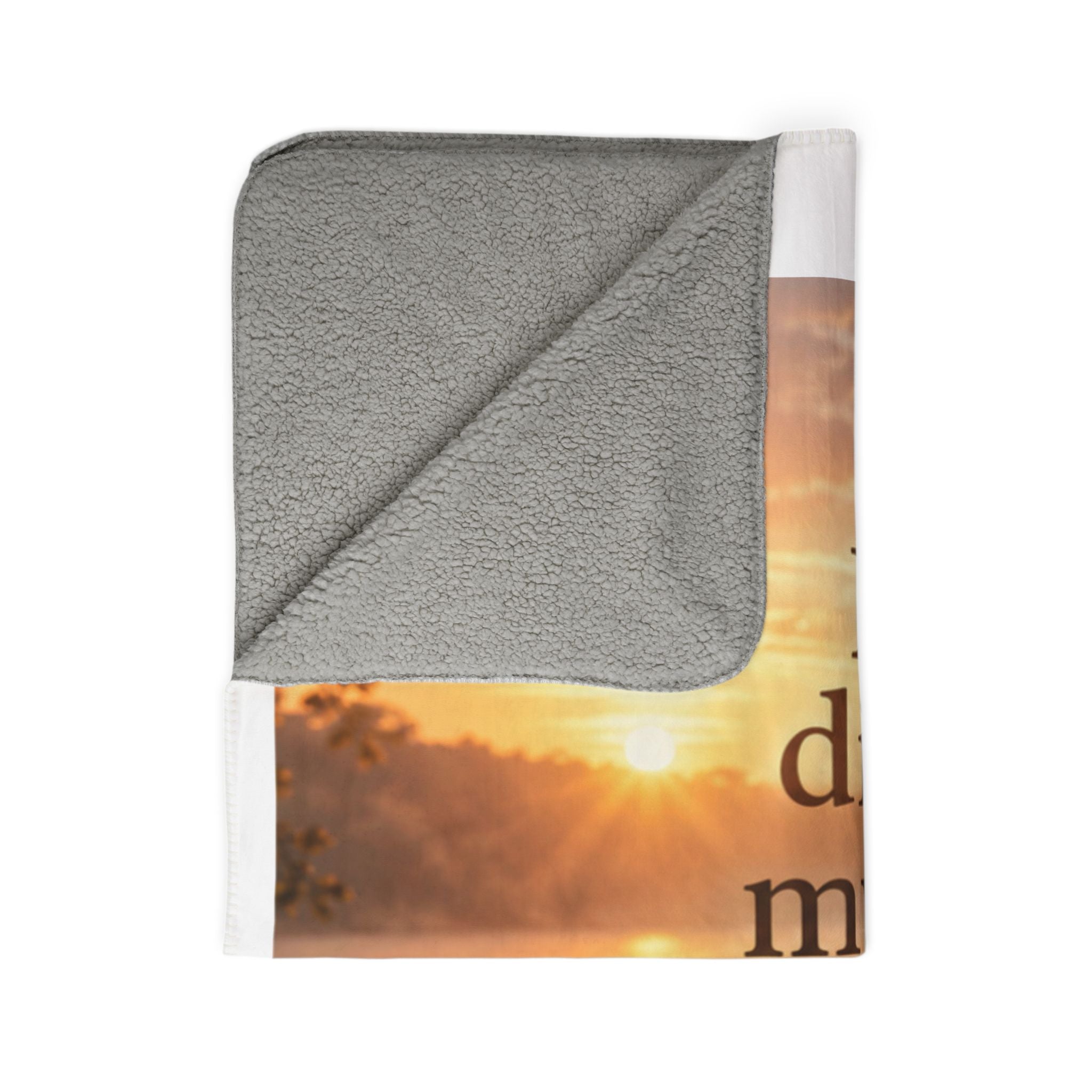 Faith-Inspired Sherpa Throw Blanket — If It Disturbs My Peace, I Pause — Cozy Christian Gift