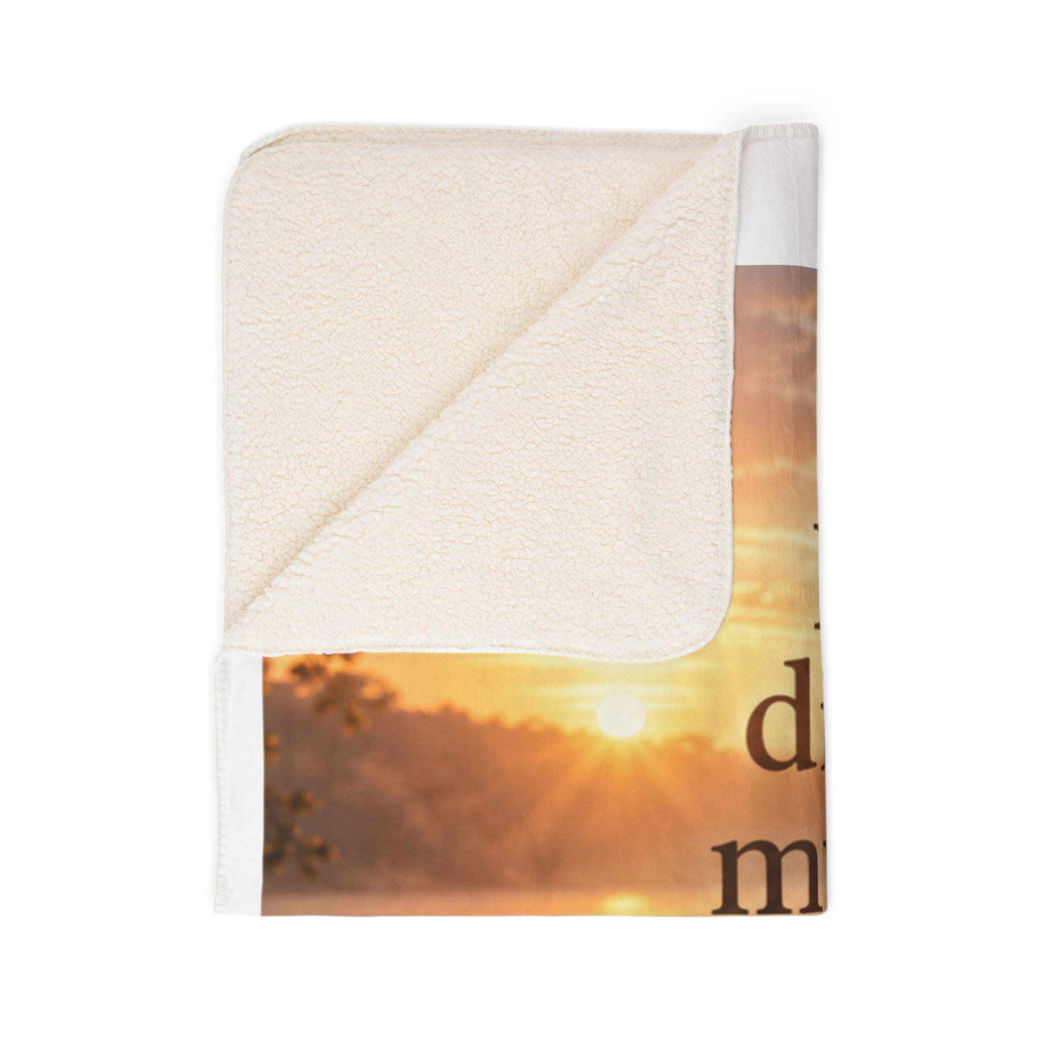Faith-Inspired Sherpa Throw Blanket — If It Disturbs My Peace, I Pause — Cozy Christian Gift