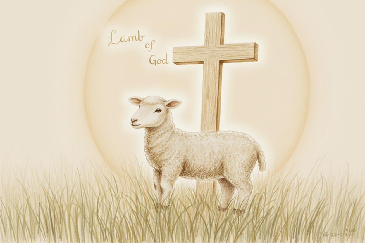 Lamb of God - Original Faith Inspired Pencil Sketch Wall Art Print