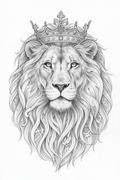 Lion of Judah - Crowned in Glory Faith Art Print
